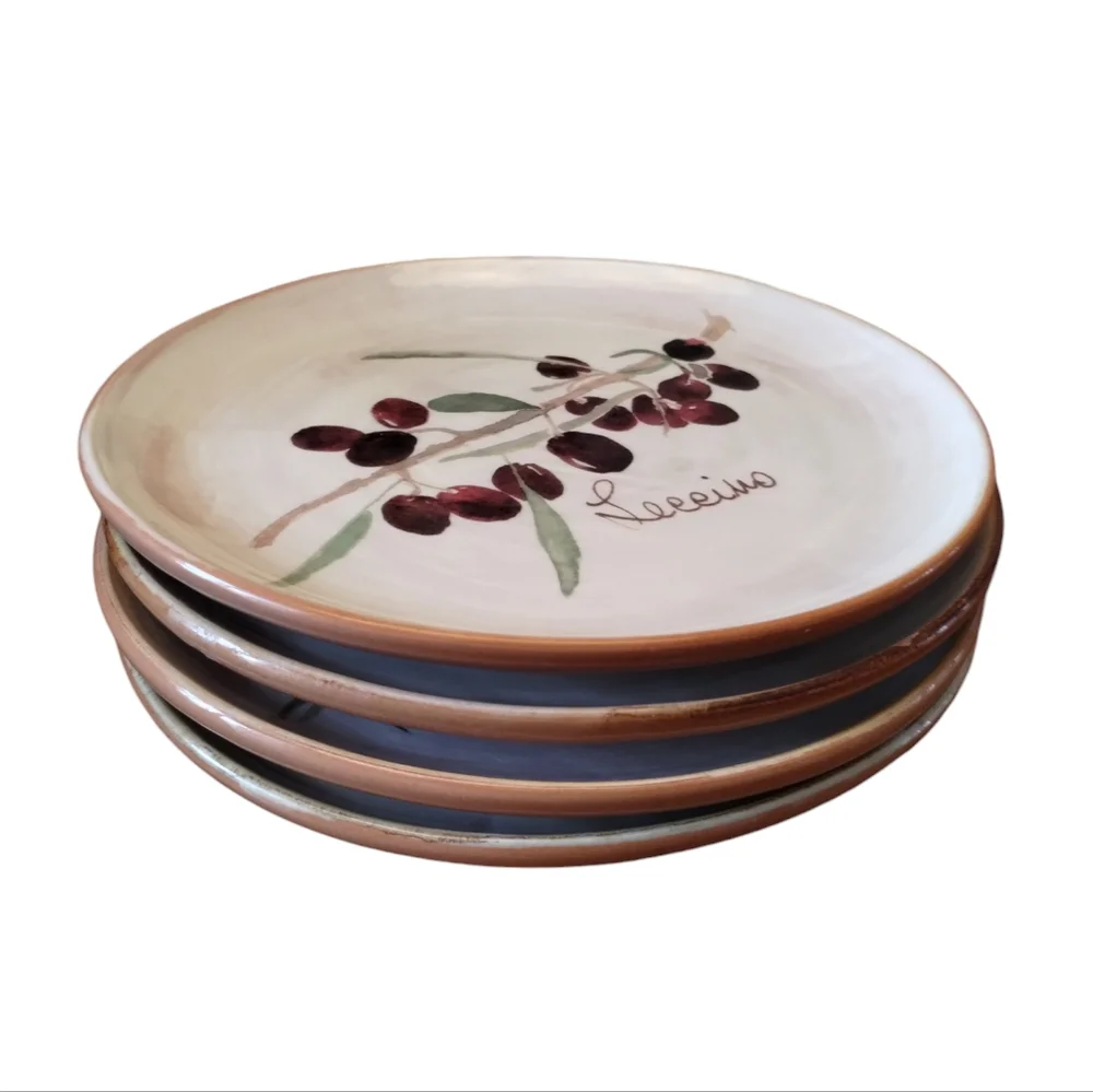 Crate&Barrel Plates Appetizer Olive Made in Italy 7